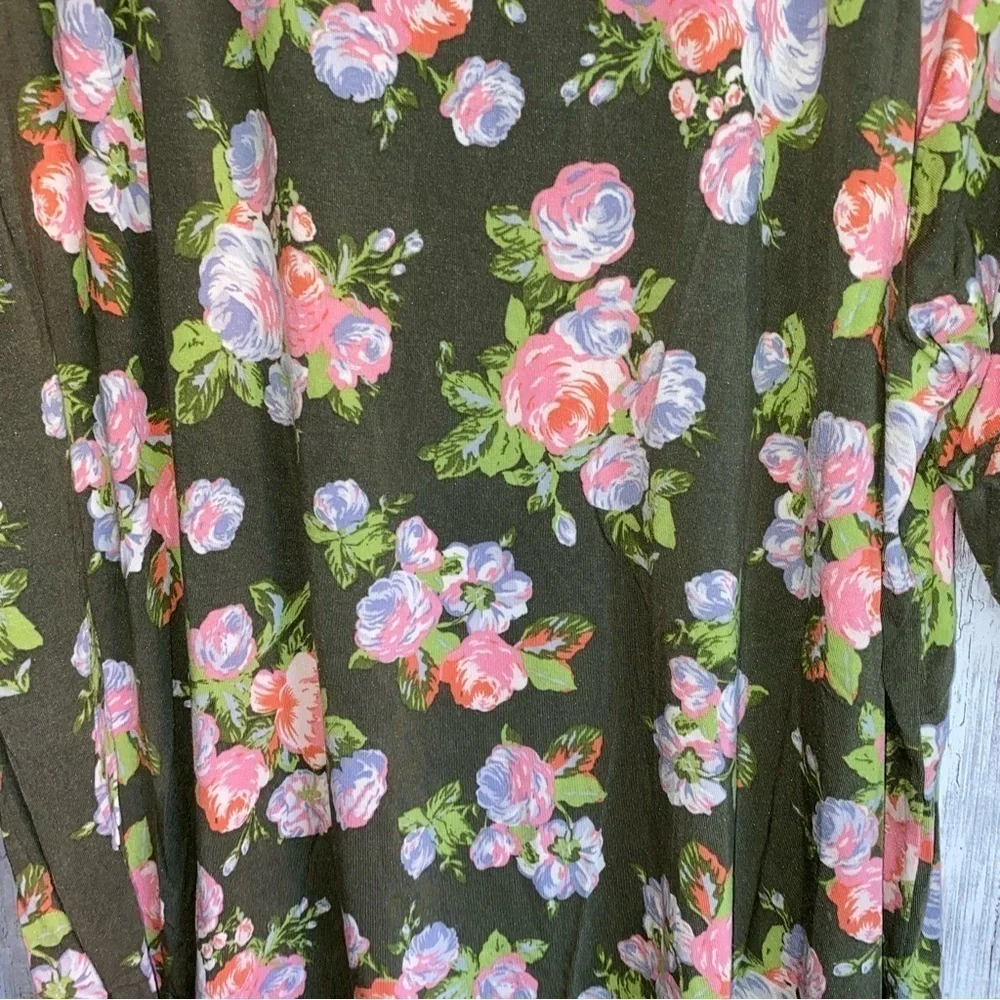 Matilda Jane Let’s Go Together Olive Floral Blouse - Picture 3 of 5